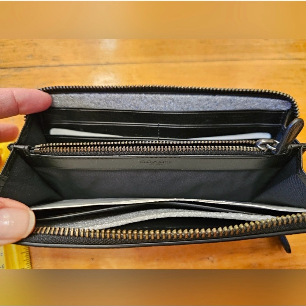 Coach Black Wallet with Rivets NWT - Picture 7 of 10